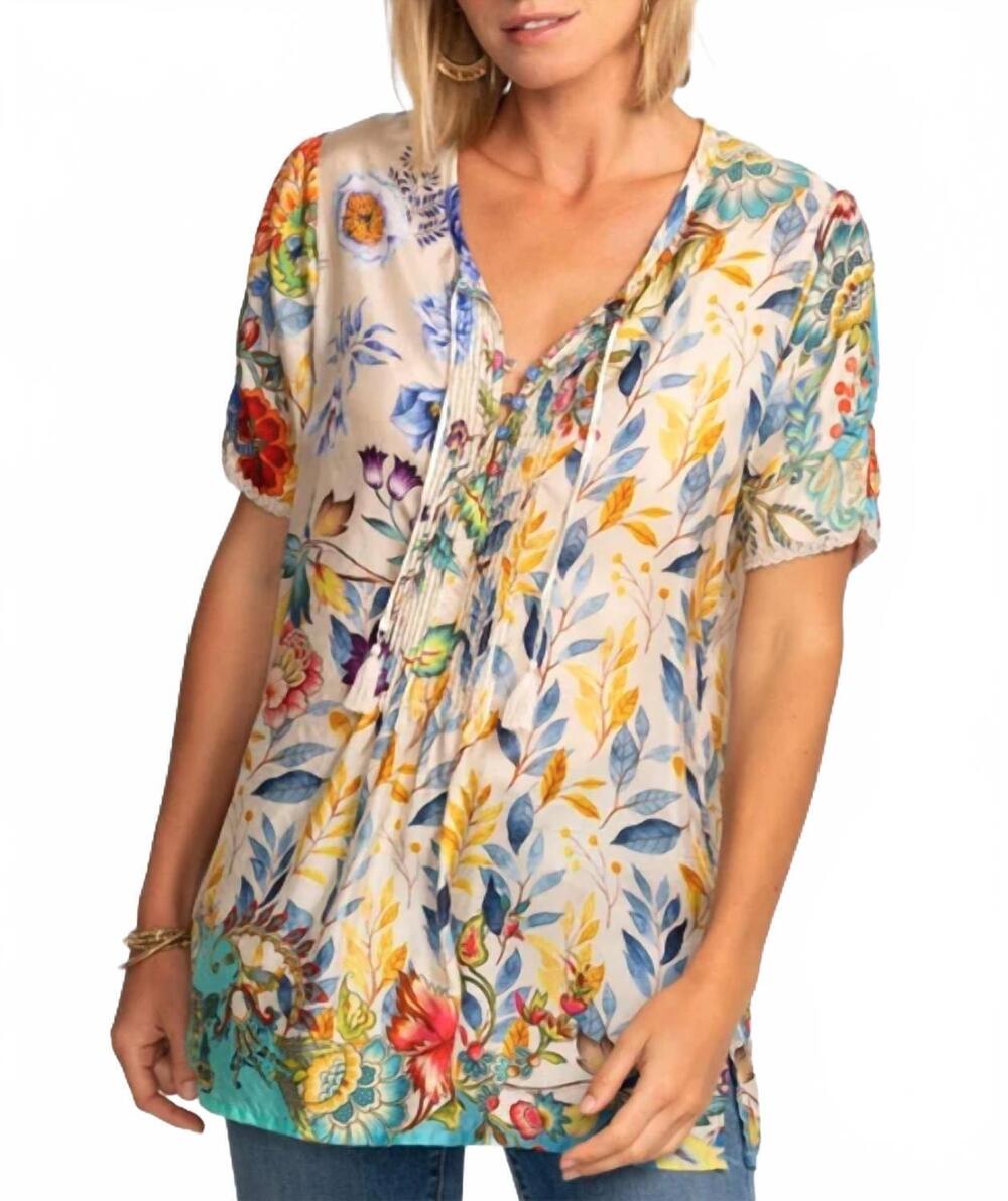 NEW JOHNNY WAS mai tunic in blu